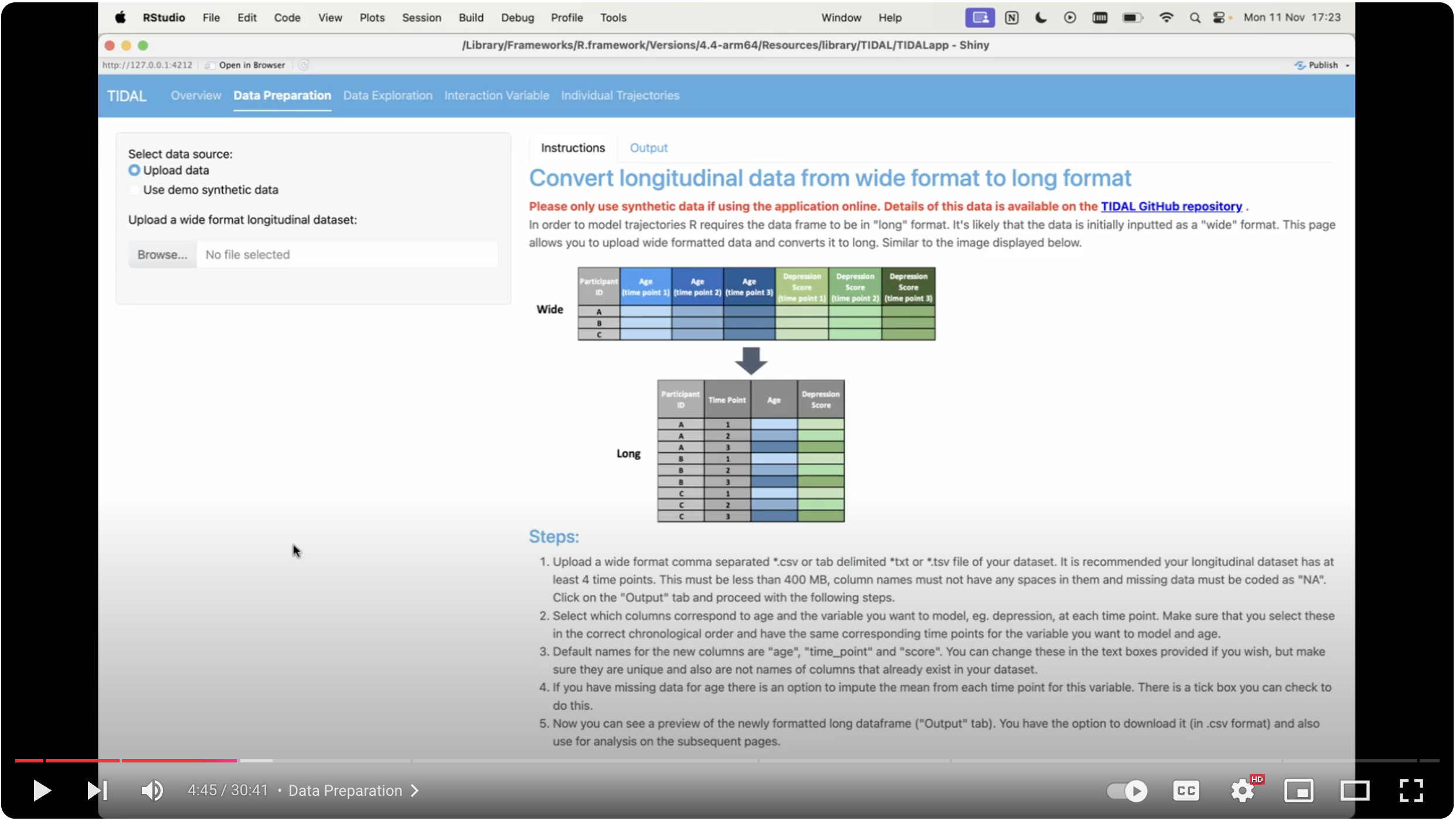 TIDAL Data Preparation walkthrough